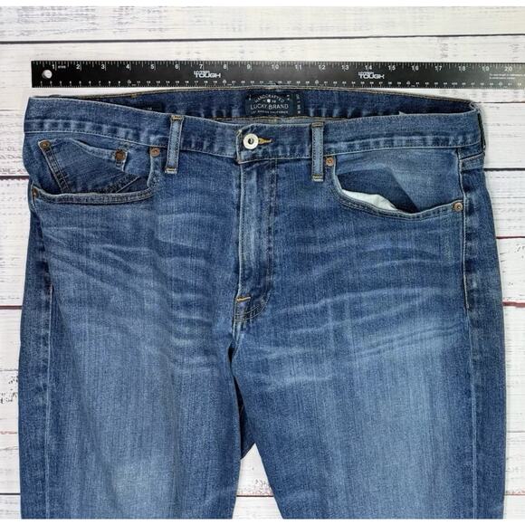 Lucky Brand Jeans Men 36x30 Blue 121 Heritage Slim Medium Wash Stretch Denim - Picture 5 of 8